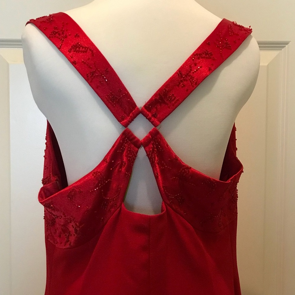 Liz Claiborne_Criss CrossGown _ w/Beading